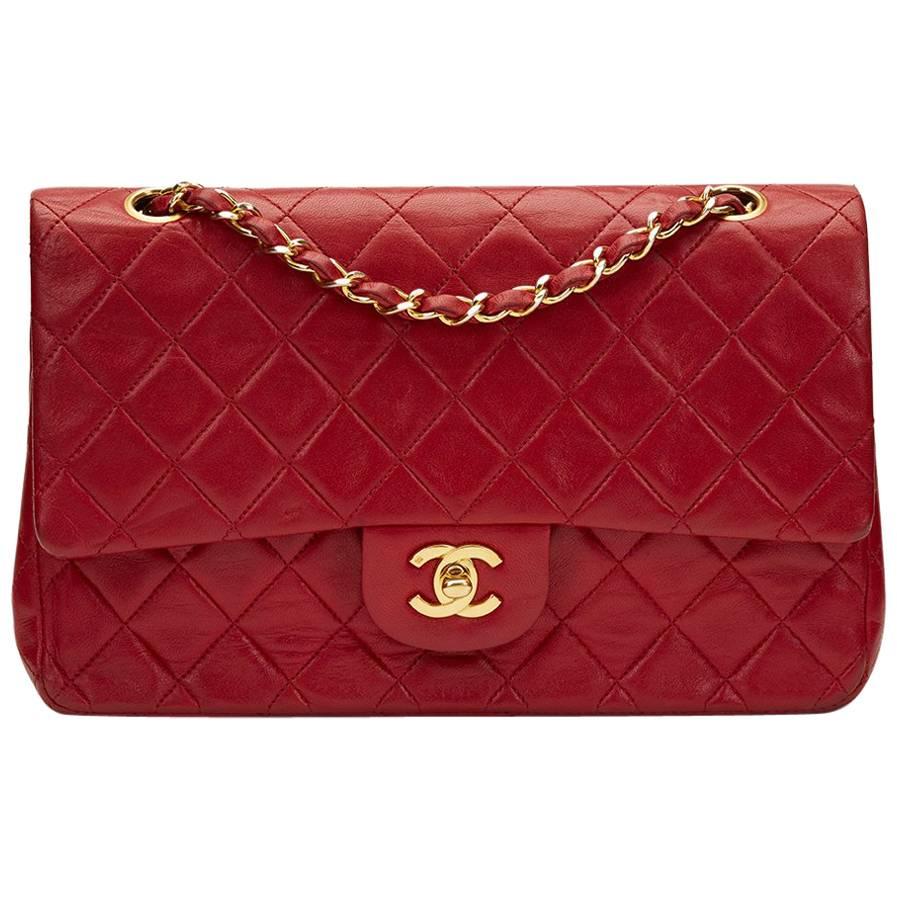 Chanel Vintage Jumbo XL  Classic Flap Bags  Boutique Patina  Tagged Red